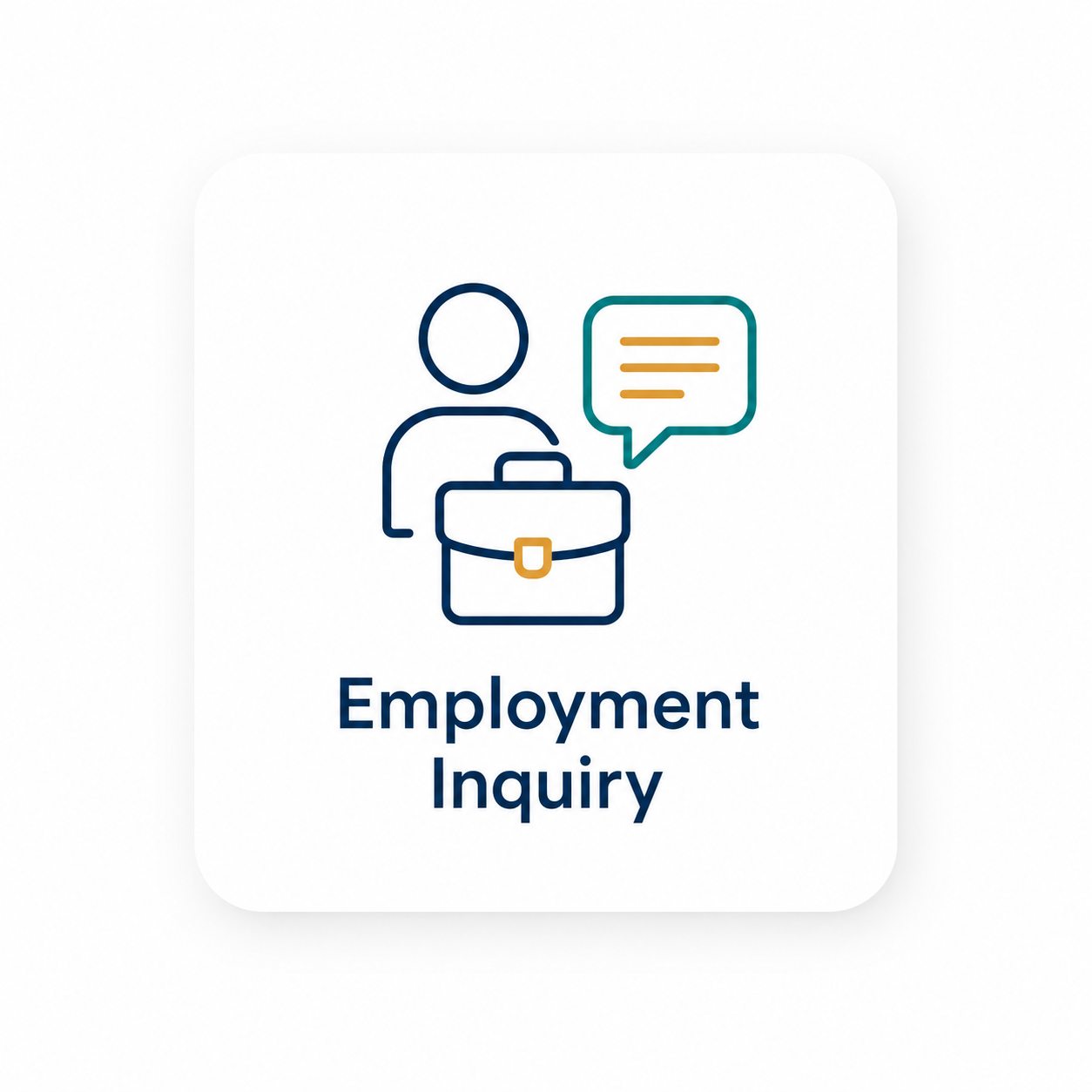 Employment inquiry icon